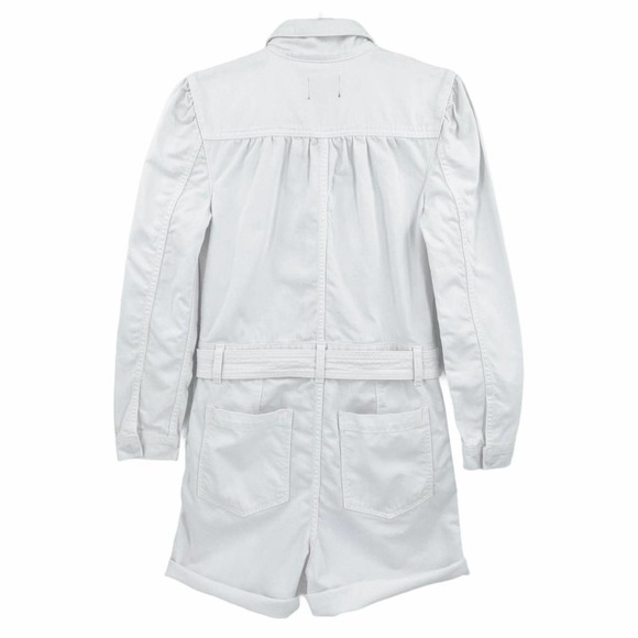 Joe's Jeans Womens Alexa Shortall Romper Talc White Size Small Cotton Denim - Picture 9 of 11
